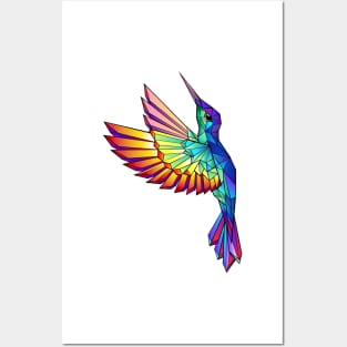 Flying Rainbow Hummingbird Posters and Art